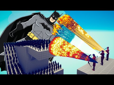 100x BATMAN + 2x GIANT vs 3x EVERY GOD - Totally Accurate Battle Simulator TABS