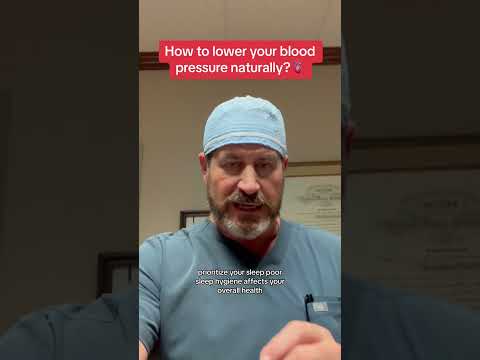 How to lower your blood pressure naturally #doctor #surgeon #hearthealth #heartattack #fypツ