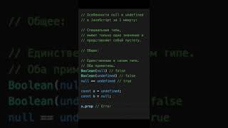 Разница между null и undefined в JavaScript за минуту. #Shorts