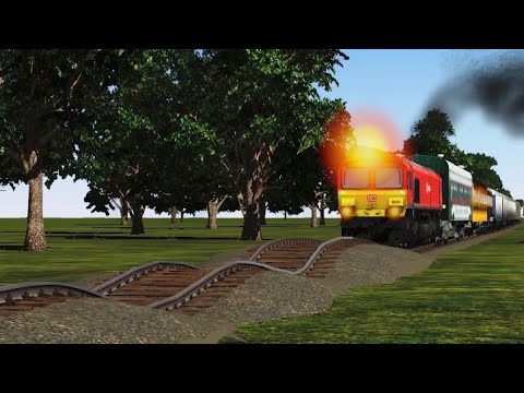 TRAINS RUNNING ON RISKY RAILWAY TRACKS ||  TRAINS Vs RISKY RAILROAD - Train Simulator 2022