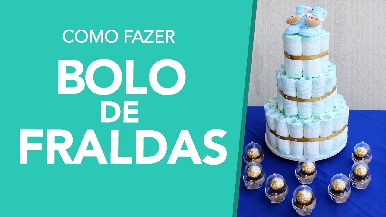 BOLO DE FRALDAS COMO FAZER por Camila Magalhães