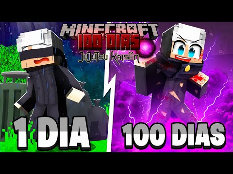 100 Dias EM GUERRA no JUJUTSU KAISEN de Minecraft !!