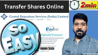 Shares transfer from one Demat to another | Demat to Demat online shares transfer | CDSL Easiest