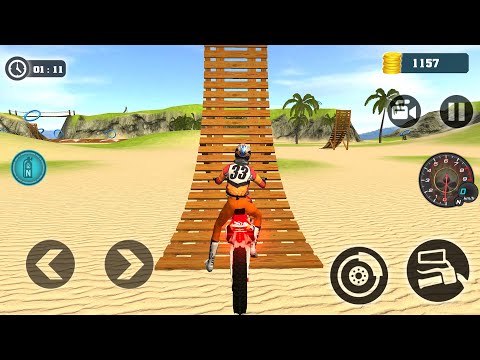 Extreme Motocross beach Bike Stunt Driving #5 - Motorbike Racing Best Bike game Android Gameplay