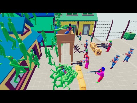 Zombie 100 Units vs Army Soldier - Totally Accurate Battle Simulator TABS