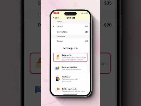 How to charge cards with "Card on file" in the Goldie app #salonapp #salonpayments