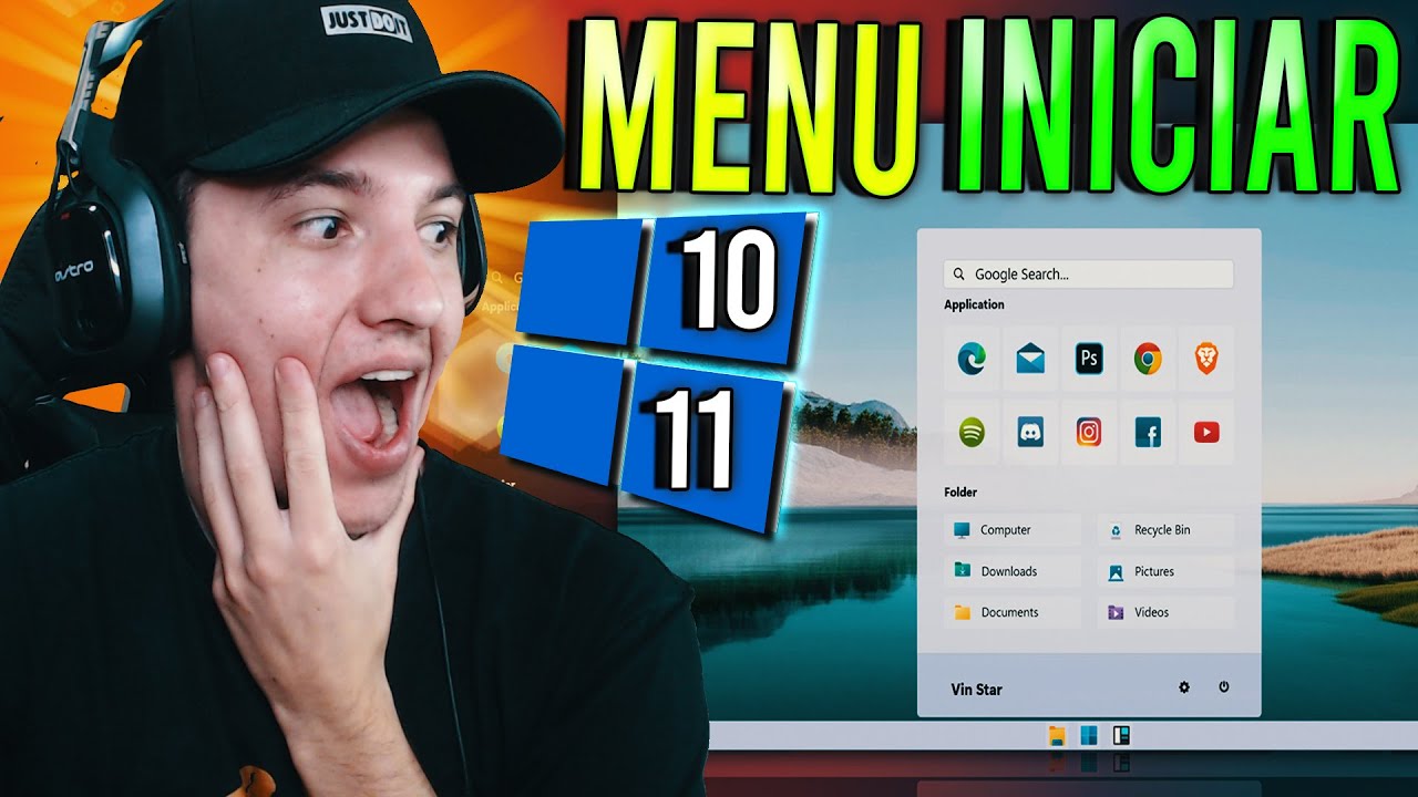 Menu iniciar do Windows 11 para Windows 10