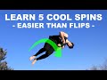 Learn 5 Awesome Spinning Flips That Are NOT SCARY And Easy To Learn