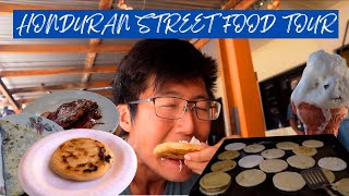 HONDURAN STREET FOOD TOUR in Copán Ruinas- Pupusas, Baleadas, and Ice Cream in Copán, Honduras!