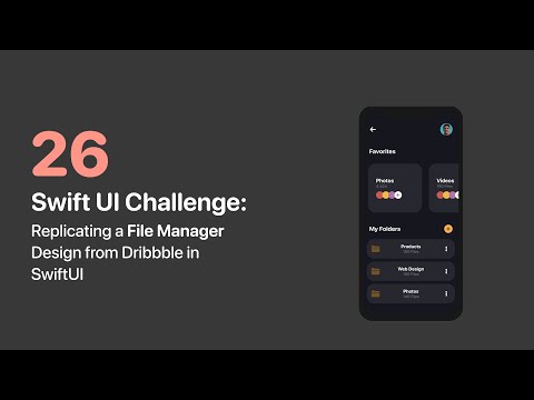 SwiftUI Dribbble Challenge 26: Replicating a File Manager App found on Dribbble in SwiftUI!