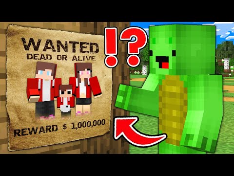 JJ's Family Wanted for a Crime?! Minecraft Funny Challenge