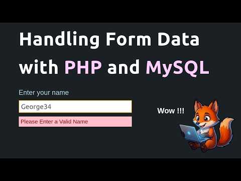 Form Validation and Error Handling with PHP and MySQL