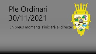 Ple ordinari de l'Ajuntament de Navarcles - 30/11/2021