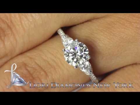 ER-0194 - 2.24 Carat E-SI2 Vintage Style Round Diamond Engagement Ring 18k White Gold