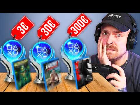 Ich hab ein 3€, ein 30€ und ein 300€ Spiel platiniert!