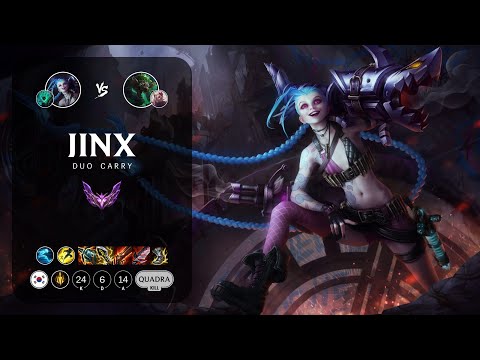 Jinx ADC vs Twitch - KR Master Patch 13.23
