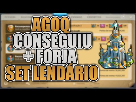 AGOQ CONSEGUIU A SKIN LENDÁRIA + FORJA DE 5 EQUIPAMENTOS LENDÁRIOS - RISE OF KINGDOMS