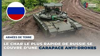 Le T-80BVM, char le plus rapide de Russie, se couvre d’une carapace inédite pour survivre aux drones 