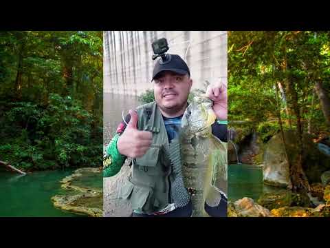 Pescaria 🎣 de pé 👣 no chão do outro lado da parede da Barragem de Santa CRUZ. só tucunarés 🔝