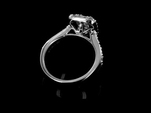 Diamond Cluster Engagement Ring - RINCGEMDIAMO1266