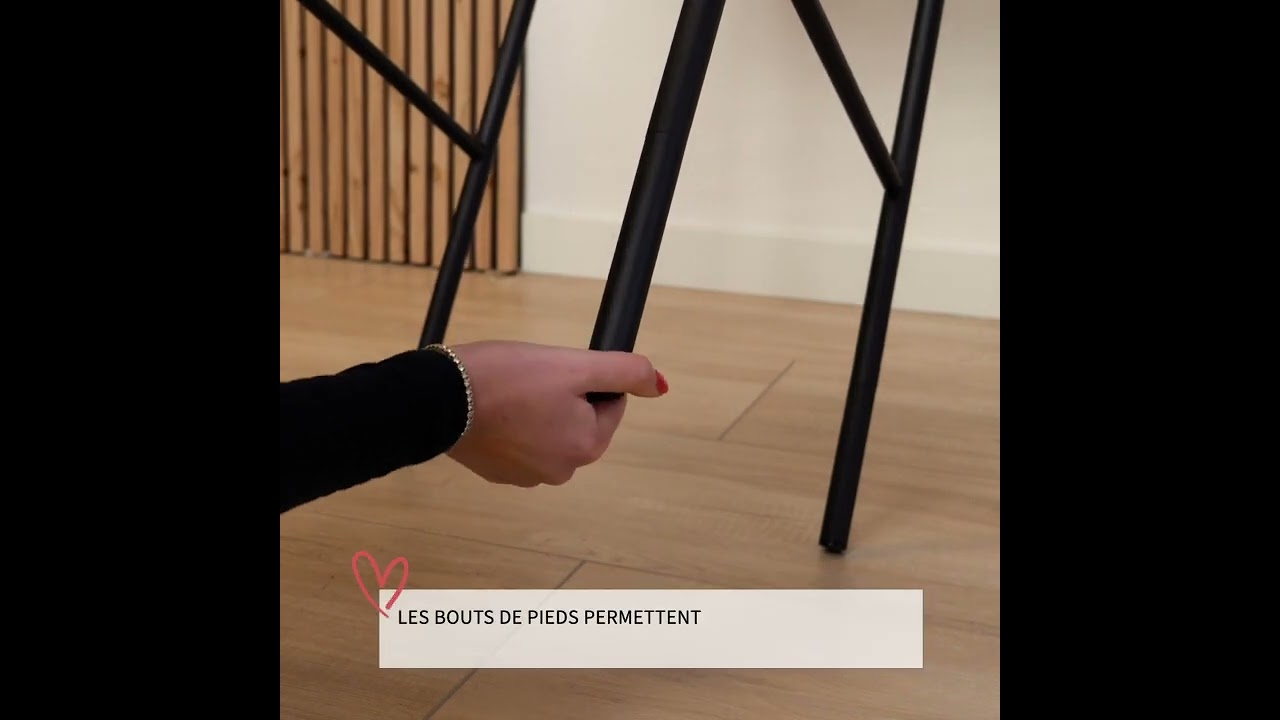 Tabouret de bar scandinave Espen vert en tissu recyclé 64-77 cm