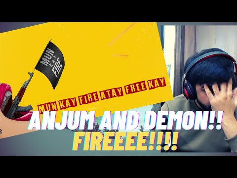 ANJUM AND DEMON SPAT FIRE!! Mun Kay Fire REACTION - Rap Demon | Talha Anjum | #KatReactTrain Reacts