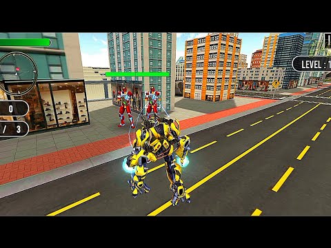 Helicopter Robot Transform War: Robot Helicopter Action Game - Android Gameplay