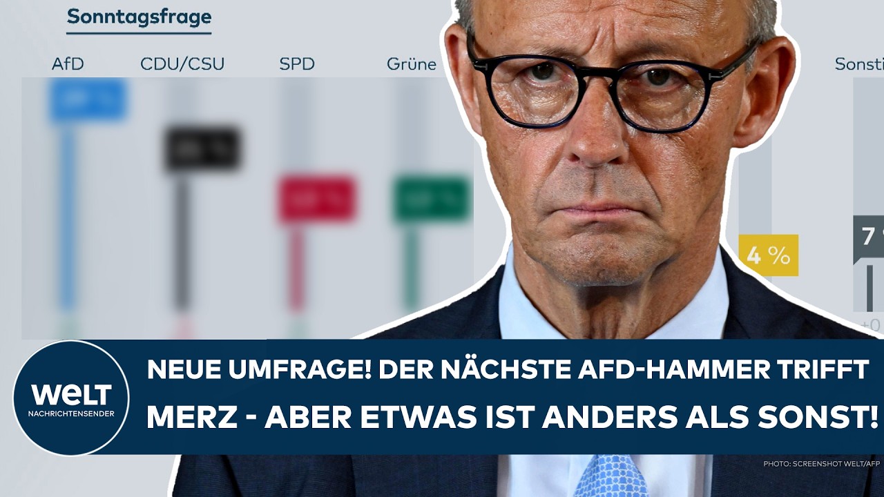 DEUTSCHLAND: Neue Umfrage! Der nächste AfD-Hammer trifft Merz - aber etwas ist anders als sonst!