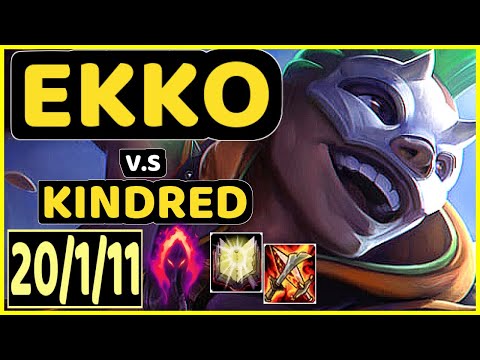 CAEDREL (EKKO) vs KINDRED - 20/1/11 KDA JUNGLE GAMEPLAY - EUW Ranked GRANDMASTER