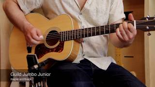 Video thumbnail for Guild Jumbo Junior flame maple  demo by The Guitar bar