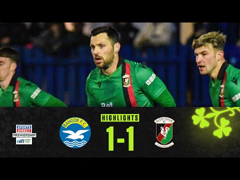 Hoban rescues a point for Glens! | Bangor 1-1 Glentoran | #sportsdirectprem