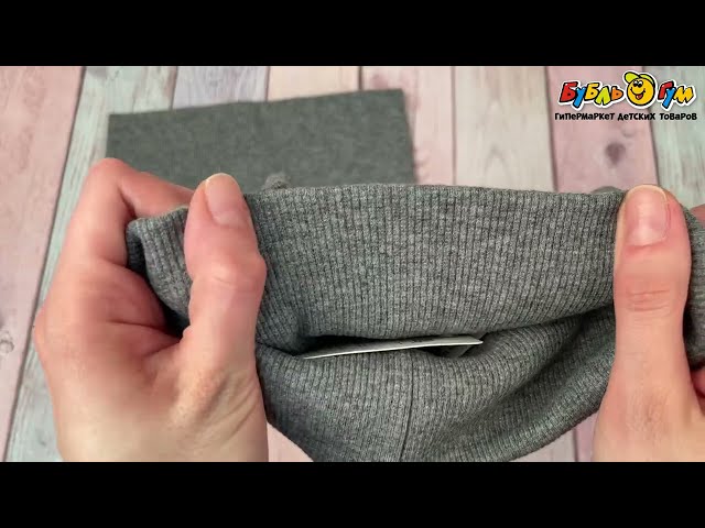 Комплект демисезонный Lanson Kids шапку и шарф-воротник серый - видео