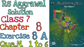 Rs Aggarwal class 7 Exercise 8a Question number 1,2,3,4,5,6 | Ratio and Proportion  | MD Sir