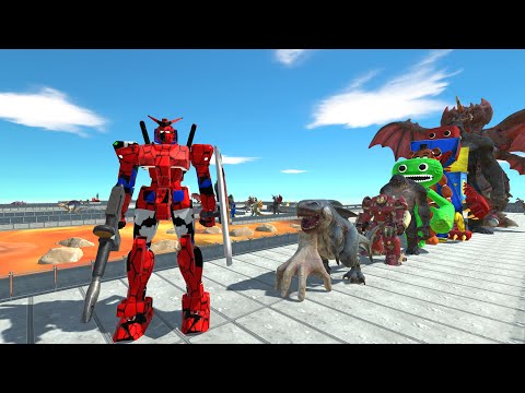 Gundam RX-78 vs Destoroyah LAVA DEATH RUN - Animal Revolt Battle Simulator