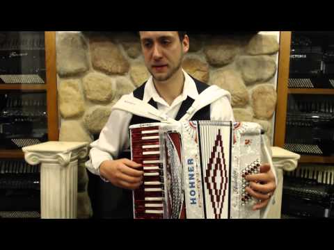 HLATIII - Red White Hohner Anacleto Latino III LMM 48