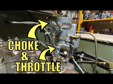How to install Willys Jeep Choke & Throttle Cable on Carter WO Carburetor | 41-53 Willys Jeep