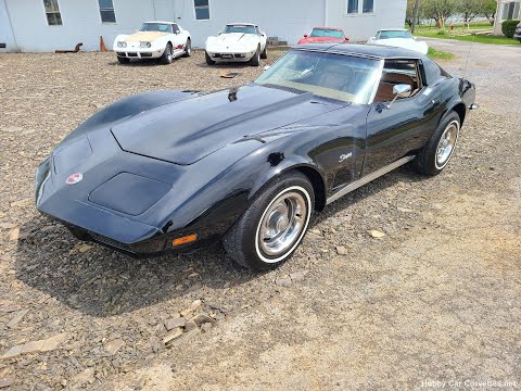 1973 Black Corvette 4spd For Sale Video