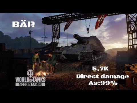 BÄR in Kasserine:5,7K direct damage:Wot console - World of Tanks console