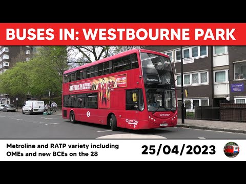London buses in Westbourne Park 25/04/2023