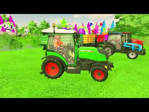 LOAD AND TRANSPORT GIANT APPLES WITH RIGITRAC TRACTORS - Farming Simulator 22