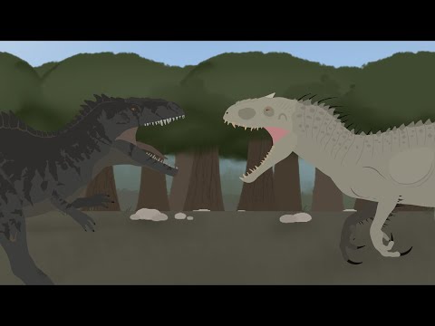 Indominus Rex Vs. Giganotosaurus | Sticknodes Animation | Jurassic World
