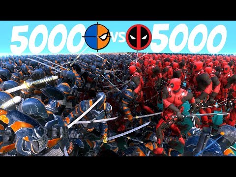 5000 DEATHSTROKE vs 5000 DEADPOOL!!! WHO WILL WIN?! -UEBS