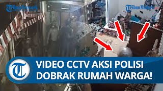 REKAMAN CCTV Polisi DOBRAK RUMAH Warga di Dago Elos Bandung, Buat Anak Umur 6 Tahun Luka-luka
