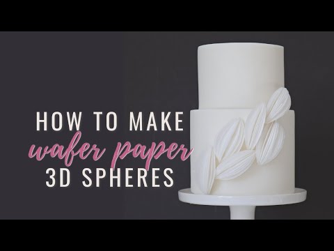 How to make wafer paper spheres design | CHRISTMAS ORNAMENT PATTERN