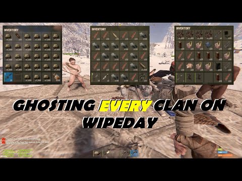 Ghosting EVERY Clan On WIPEDAY! - Rust