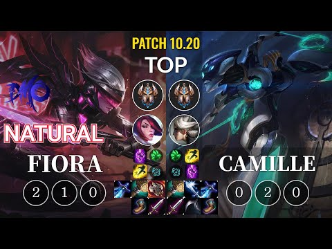 DMO Natural Fiora vs Camille Top - KR Patch 10.20