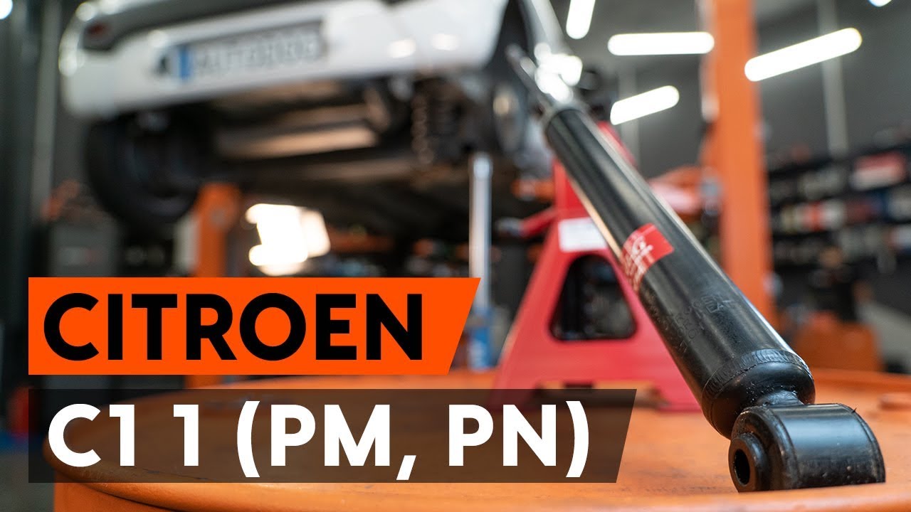 Kuinka vaihtaa iskunvaimentimet taakse Citroen C1 1 PM PN-autoon – vaihto-ohje