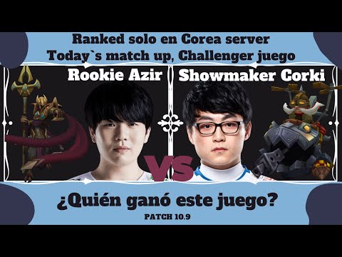 IG Rookie vs DWG Showmaker *Ranked solo en KOREA/COREA (Azir vs Corki) Challenger replay