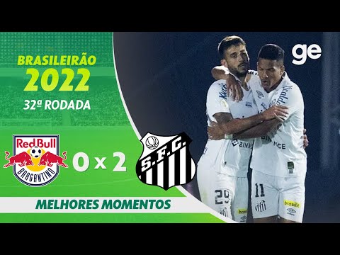 Gols e lances de Red Bull Bragantino x Santos