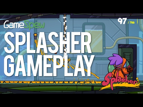 Splasher - Level 1 Pure Gameplay - PC Platformer